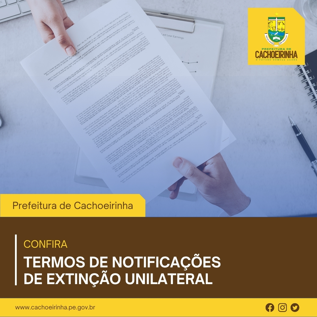 Leia mais sobre o artigo Termos Notificações de Extinção Unilateral